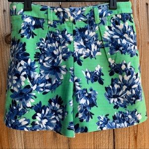 J.Crew Tap Short in Photo Floral- Green Rose